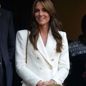 Zara White Double-Breasted Blazer